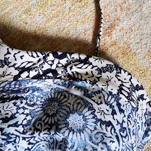 Tommy Bahama Blue Medallion Bandeau One Piece Swimsuit - Picture 7 of 9